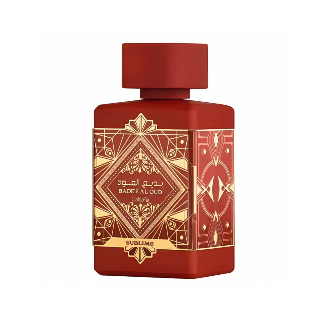 Lattafa Badee Al Oud Sublime - Set unisex de 3 piezas (Eau de Parfum Spray de 3.4 oz + 1.7 oz para el cabello + 6.7 oz desodorante en aerosol)