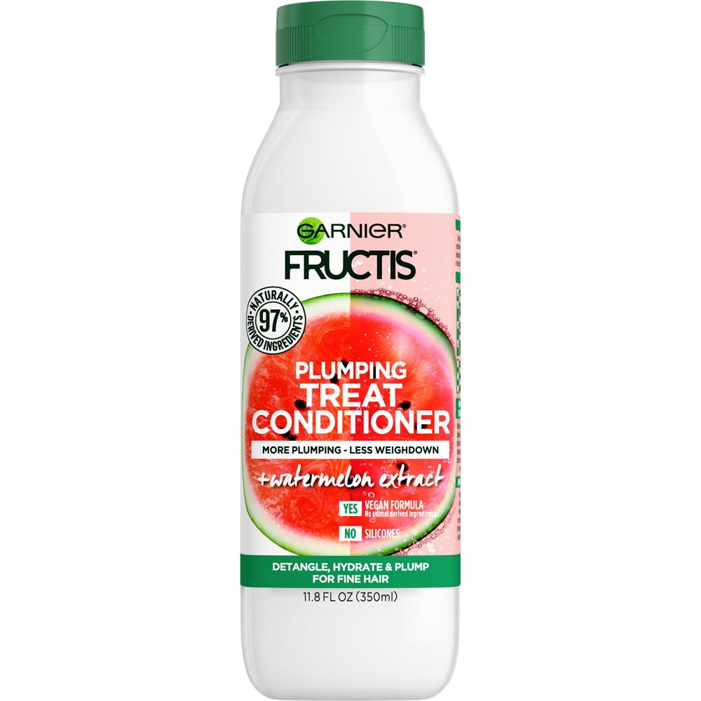 Garnier Fructis Plumping y Conditioner Nutritiva con Extracto de Sandía para el Cabello Fino 11.8 fl oz 350ml