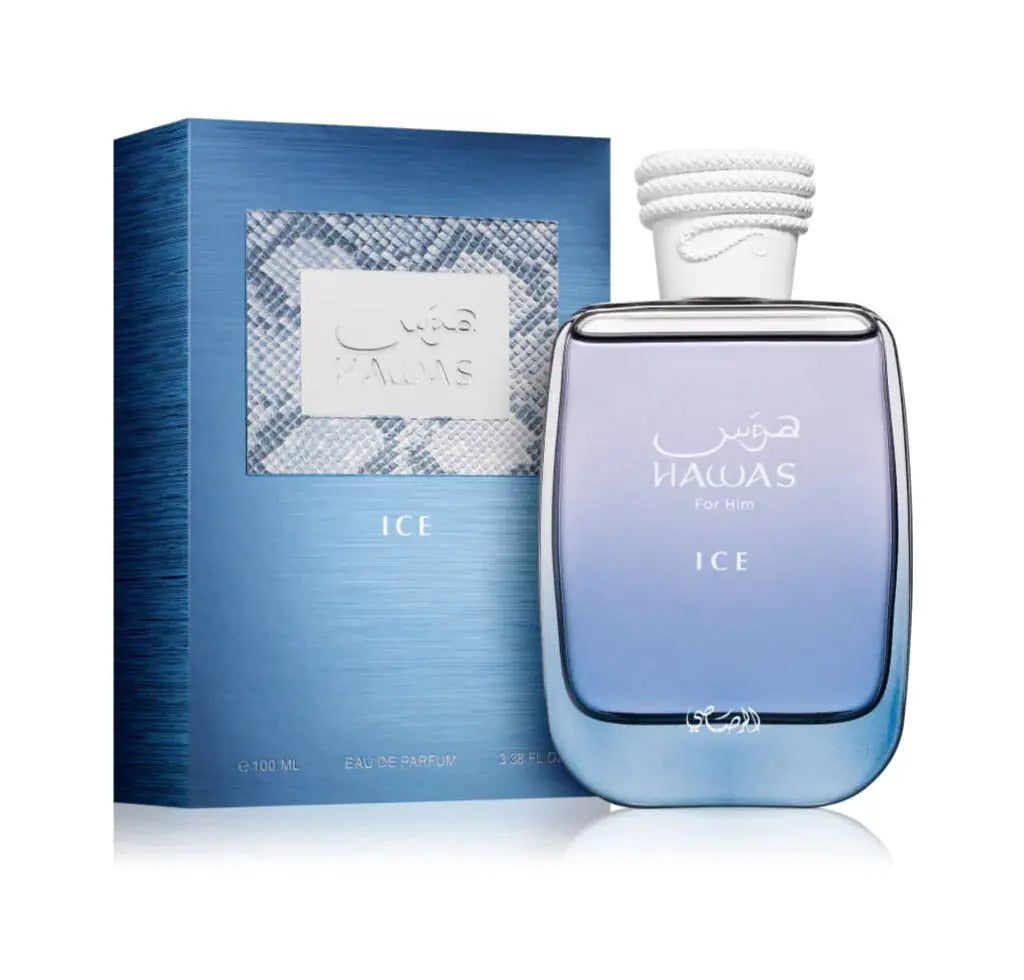 Hawas Hielo Eau De Parfum Para Hombres 100 Ml 3,4 Oz Por Rasasi