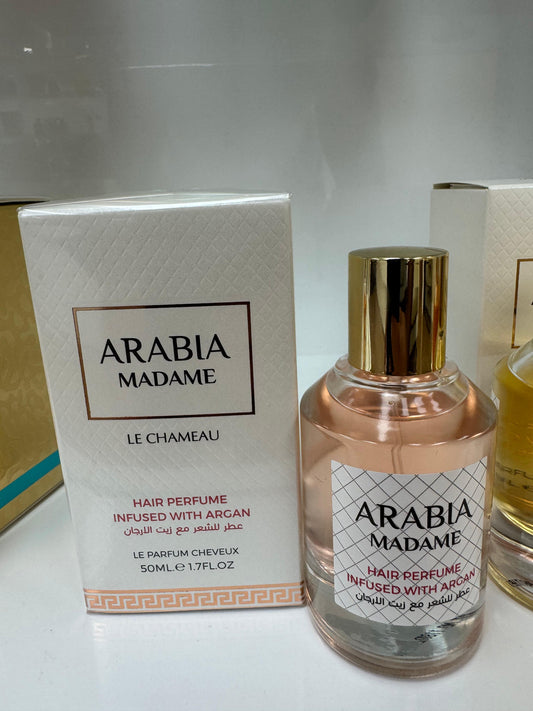 (Tester / Muestra) Hair Perfume 50 ML Arabia Madame With Argan  / Perfume Para El Cabello Arabia Madame Con Infusión De Argán