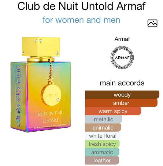 Club de Nuit Untold Armaf for women and men 100ml